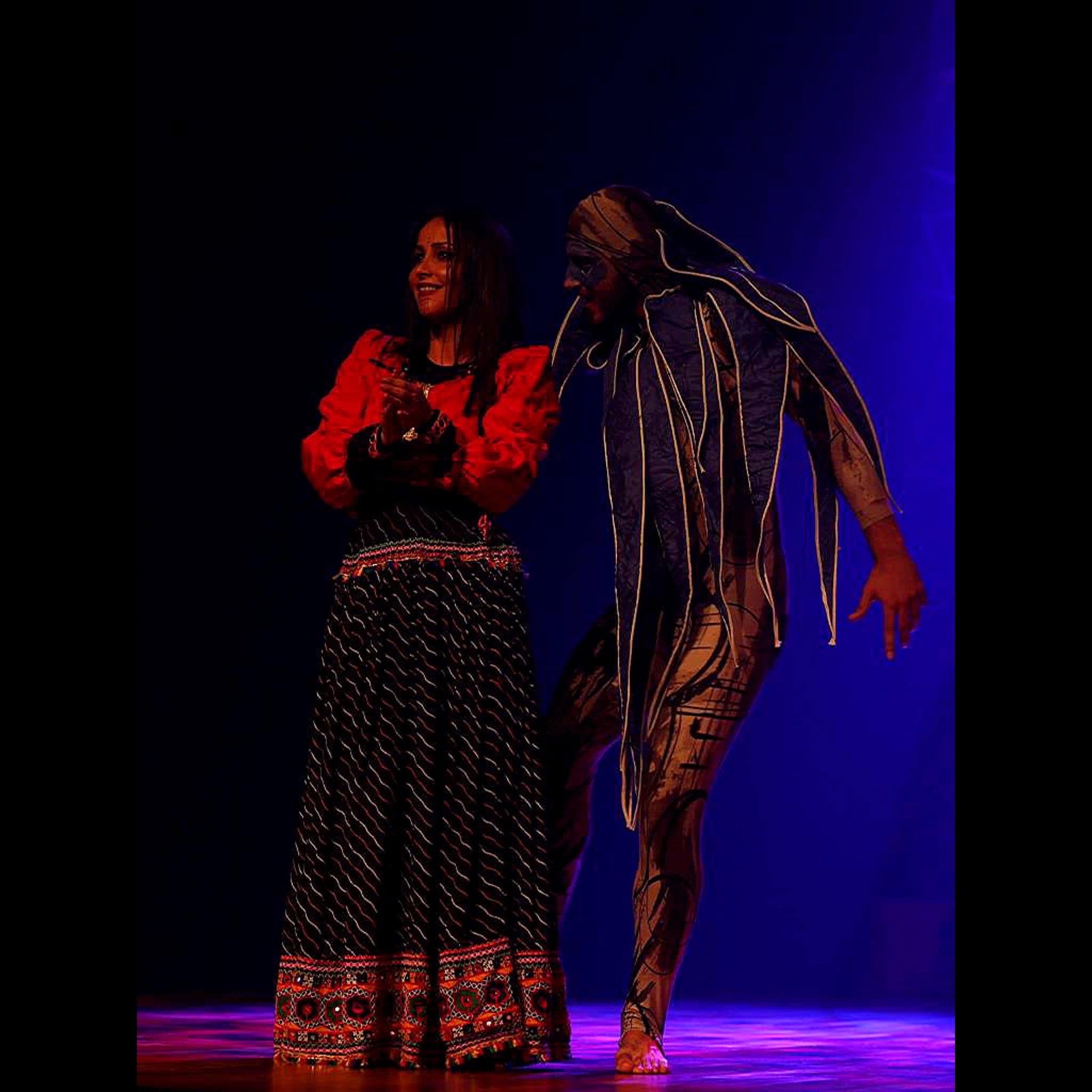Theatrical duet in costume